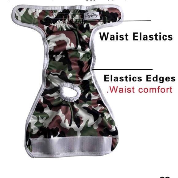 Joy Daog Female Dog Diapers for Small Dogs,3 Pack Reusable Washable Premium - Picture 4 of 16